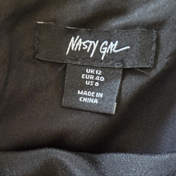 NASTY GAL Sequin Colorful Checkerboard Mini Dress Size 8 - Picture 3 of 14